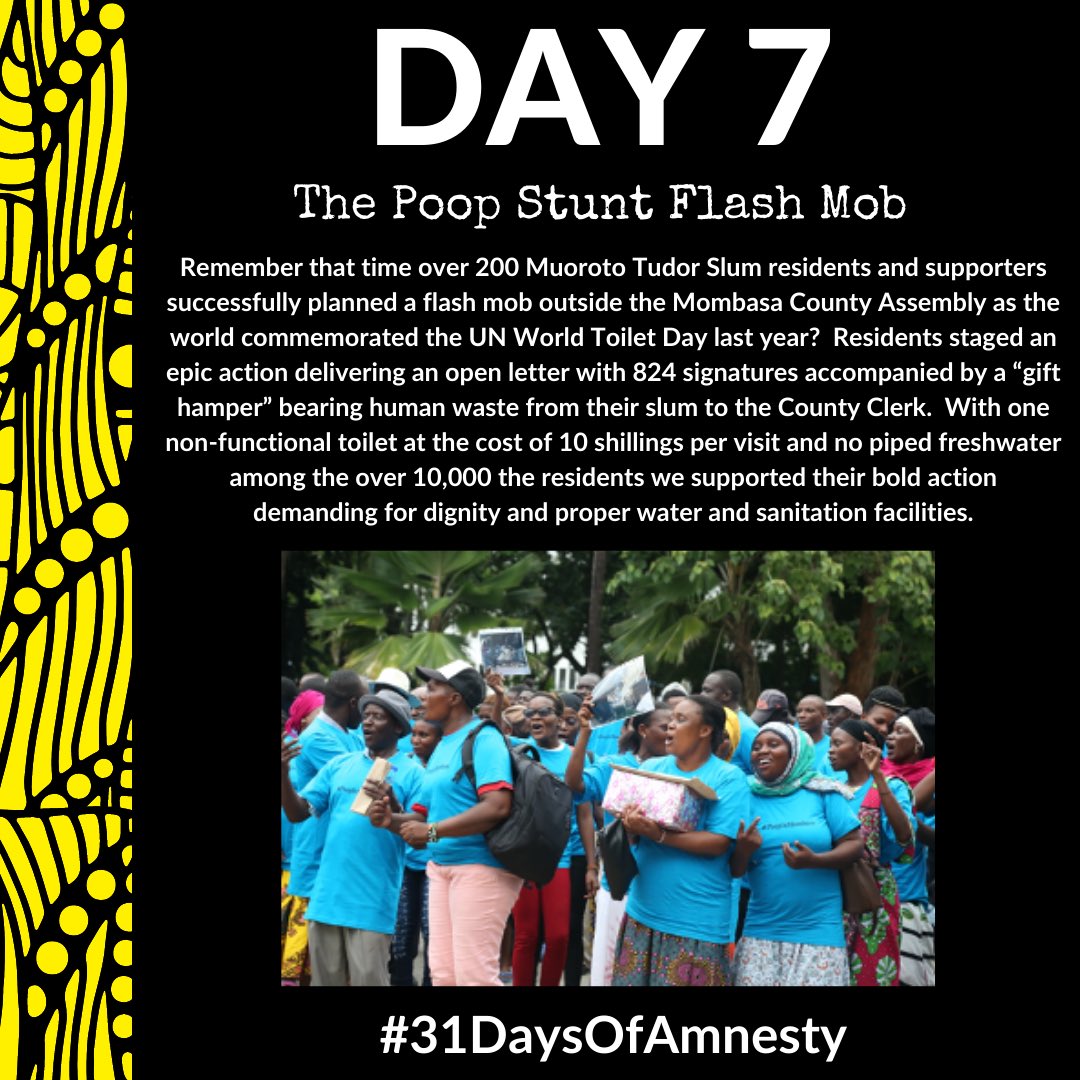 On the 7th day of Amnesty, AIK gave to you... poop! Yes, you read that right, 💩. Our members and supporters help us take part in solidarity actions like this one that raise awareness on the need for proper water and sanitation facilities. #AmnestyIsYou 
bit.ly/3j4zJxQ