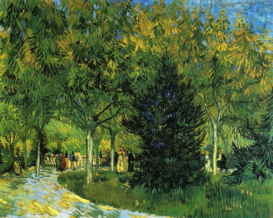 Vincent Van Gogh👨‍🎨 Avenue in the Park,1888.