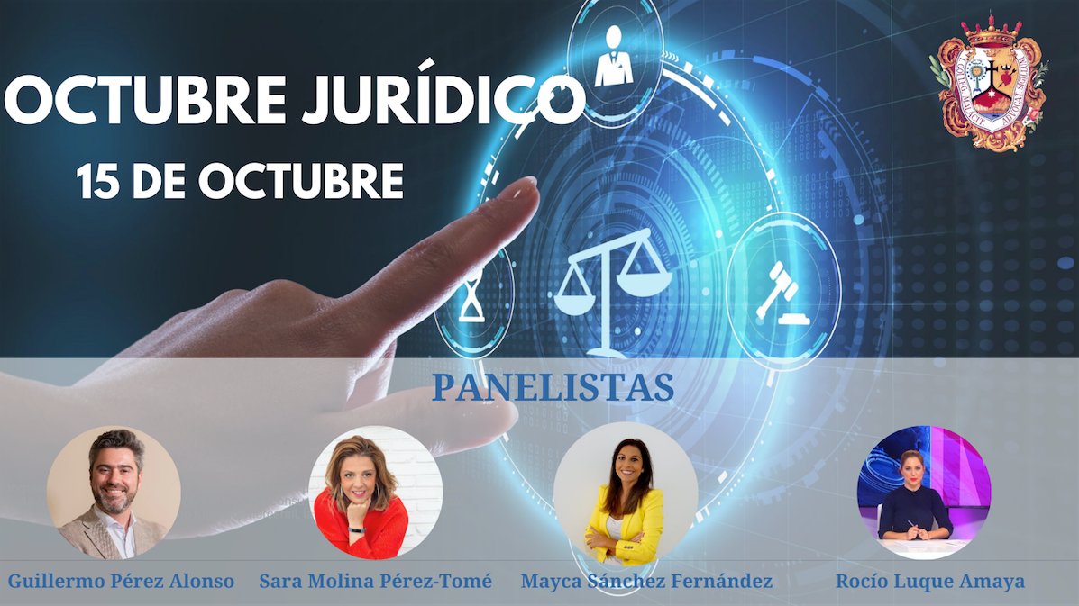 En #OctubreJurídicoMLG tendremos a 4 fantásticos panelistas que nos ayudarán con las tareas de presentación y moderación: <a href="/SaraMolinaPT/">Saramolinapt 💡</a> de @NizePartners, <a href="/gperezalonso/">Guillermo Pérez Alonso</a> de <a href="/social_lex/">Social Lex</a>, y las periodistas <a href="/maycasanfer/">maycasanfer</a> y <a href="/_rocioluque/">Rocio Luque</a> Podéis conocerlos mejor en congresojuridicoabogaciaicamalaga.es/panelistas