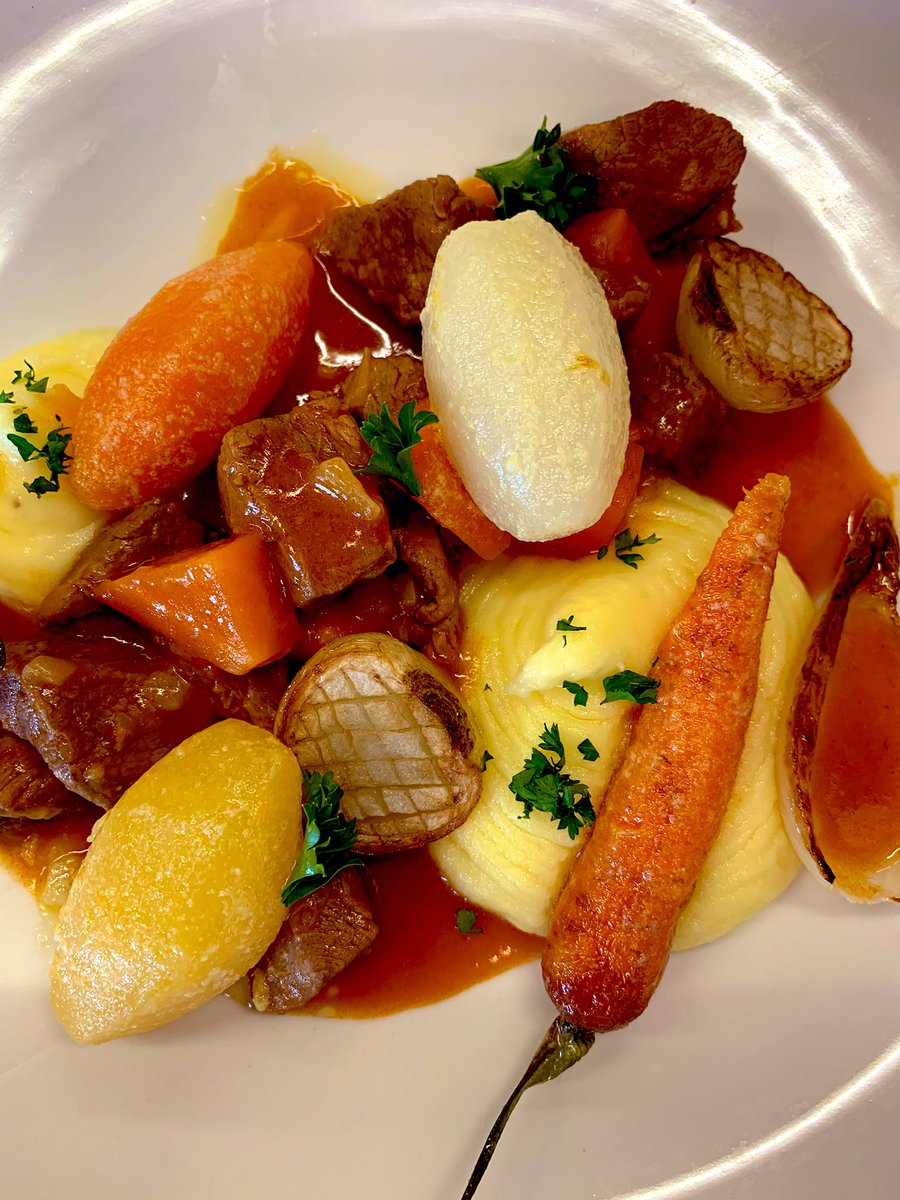 Lamb stew. Classic cookery techniques and bold flavours. Great work from the <a href="/BStairsCatering/">Broadstairs_Catering</a> <a href="/BroadstairsCol/">EKC Broadstairs College</a> level 3 students #thefuturechefs #lushfood