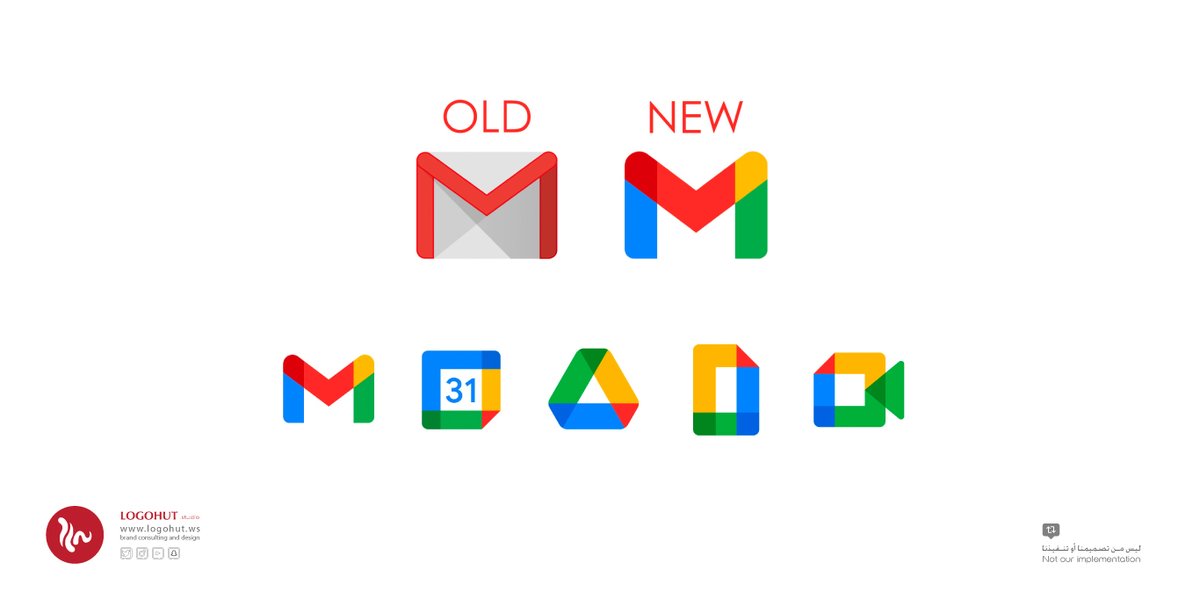 logohut's tweet photo. قوقل تعلن عن #تصاميم شعاراتها الجديدة والخاصة ببعض خدماتها لتكون متوافقة مع النمط اللوني الموحد الخاص بهويتها البصرية .. رأيكم ؟ https://t.co/R8EstGdNKr