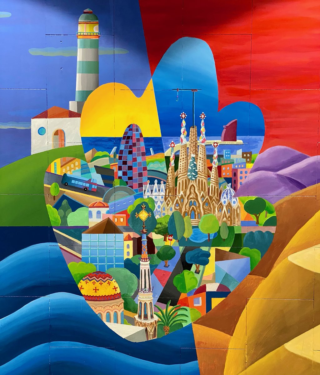BVirtualTweets's tweet photo. #BarcelonaTienePoder #WeLoveBarcelona 
We 💗 the new mural you'll find at the TMB Metro station at Guirnadó | Hospital Sant Pau!

Created by @StudioStanton, it was done in colaboration with the @EinaBcn art school and @TitanluxEs. https://t.co/ktkLkvtYhb