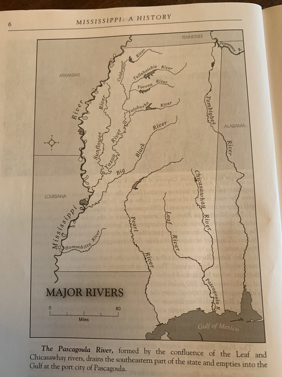 River maps also help explain agricultural development, as well the location of market towns and cities. There was no faster way to travel in the early 19th century than by water. Note where the Pearl and Black Rivers nearly join together. Madison County is between them.