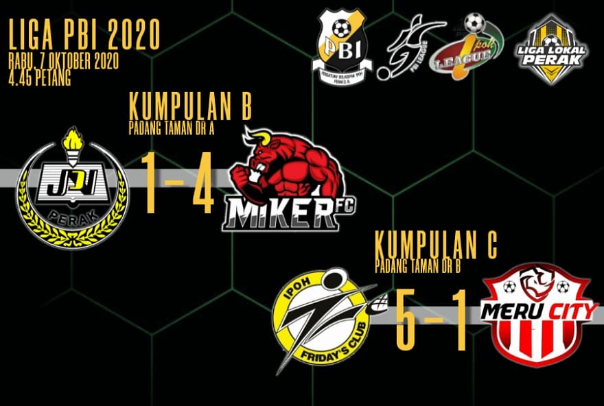 LigaLokalPerak's tweet photo. Liga PBI 2020
Keputusan Perlawanan Hari Ini - Rabu, 7 Oktober 2020
Kumpulan B
JPN B 1-4 MIKER FC
Kumpulan C
IPOH FRIDAYS Club FC 5-1 Meru City FC
#ligapbi2020
#ligalokalperak
#sokongligalokal
#sokongligadaerah
#supportlocalleague https://t.co/c2xLkZ9N81