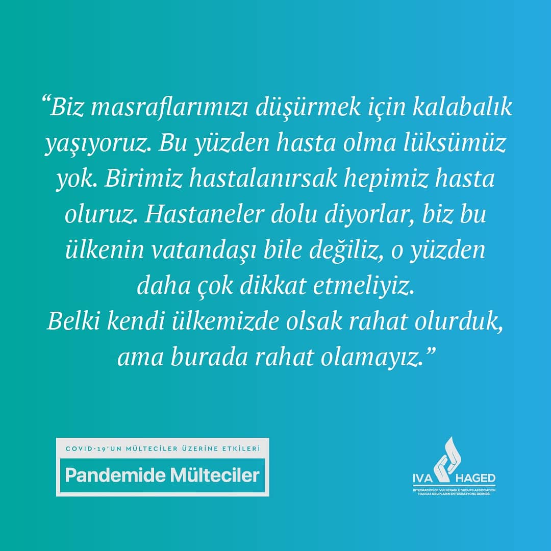 IvaHaged's tweet photo. Mültecilerin salgın günlükleri… röportajların tamamı için takipte kalın!
@SivilDusun #pandemidemülteciler #pandemi #koronavirüs #koronavirüsgünleri #covid19 #mülteciler #göçmenler #sığınmacılar #suriyeliler #afganlar #özbekler #sivildüşün #bizibağlayanşeyler #iyigündekötügünde https://t.co/aUCxh3Bfau