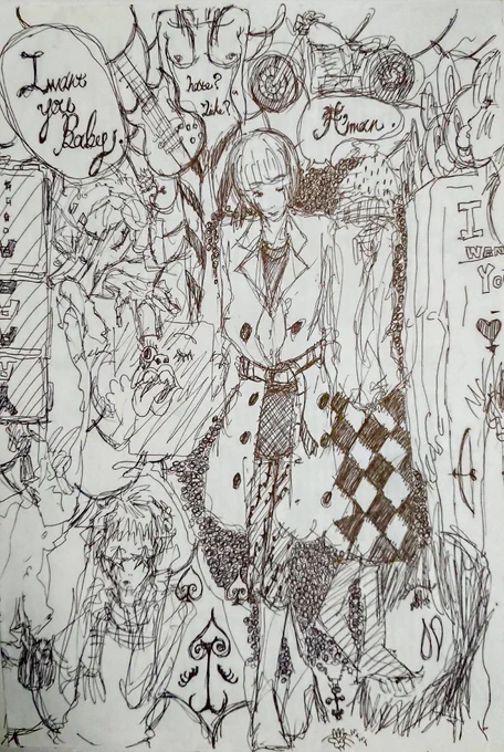 いろんなのがごちゃごちゃ描いてある落書き2
#イラスト #落書き #イラスト好きさんと繋がりたい #絵描きさんと繫がりたい 