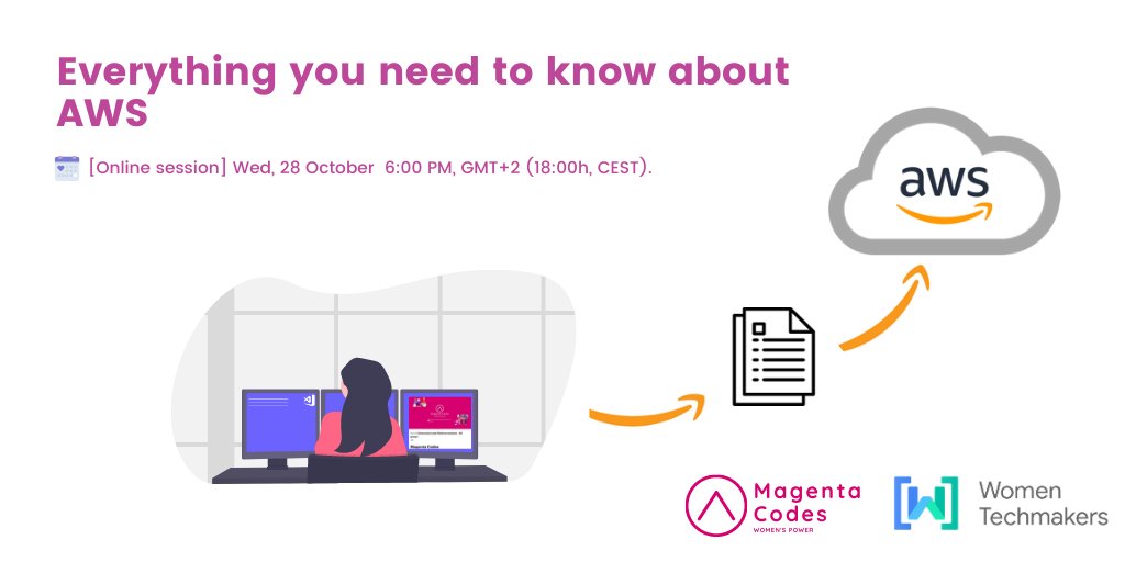 MagentaCodes's tweet photo. 📢We are so excited about this meetup! We have two special women in tech that will share their experience and knowledge about AWS, communities and the industry. Our special guests are @hirokonishimura  and @wikka_  #WomenInTech #AWS  #cloud 
💁‍♀️Join us https://t.co/yWTR3NicZq https://t.co/hesHSLVdh5