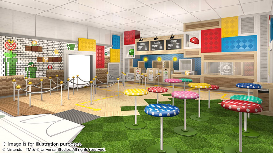 UniversalORL's tweet image. Here we go! #SUPERNINTENDOWORLD, featuring attractions based on iconic Nintendo characters, is coming to Universal Studios Japan in early 2021.

Take a look at the key visuals for the Mario Café &amp;amp; Store, opening outside the land on Oct. 16!