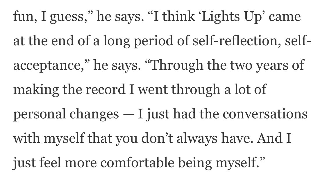 “I just had the conversations with myself that you don’t always have...and I just feel more comfortable being myself” - RS