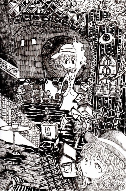 昨晩あげたアナログ絵いいねもらえて嬉しかったんで過去のお気にのアナログ絵再掲のまき。オール東方です 