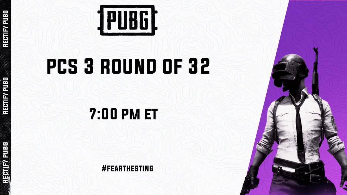 RectifyEsports's tweet photo. It's a busy night for the Rectify Fam.
Tonight #RectifyPUBG continue their grind in the NA PUBG Challenger Series!
Let's Go Boys!
@amenddd
@GnoleTTV
@crayshow_Kcams
@elie_bn
#FearTheSting https://t.co/XCxOjNEiBf