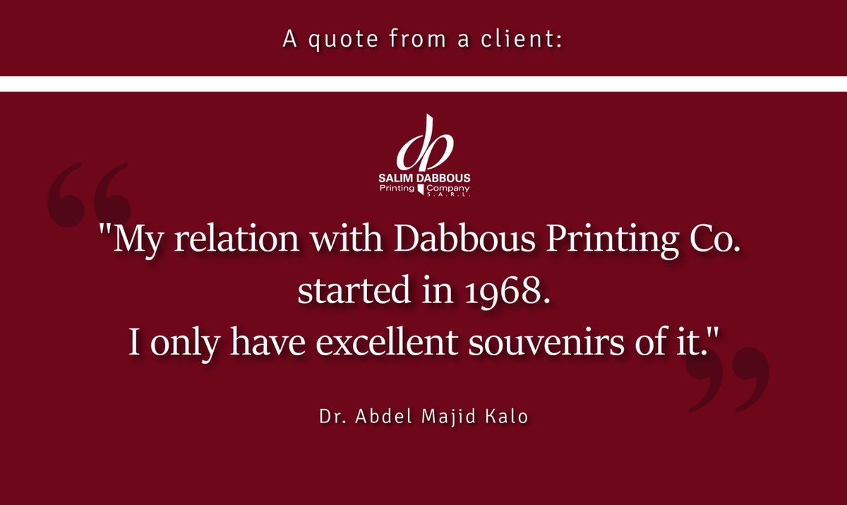 Dabbousprint's tweet photo. A quote from a client: https://t.co/vZ5KDAxlql