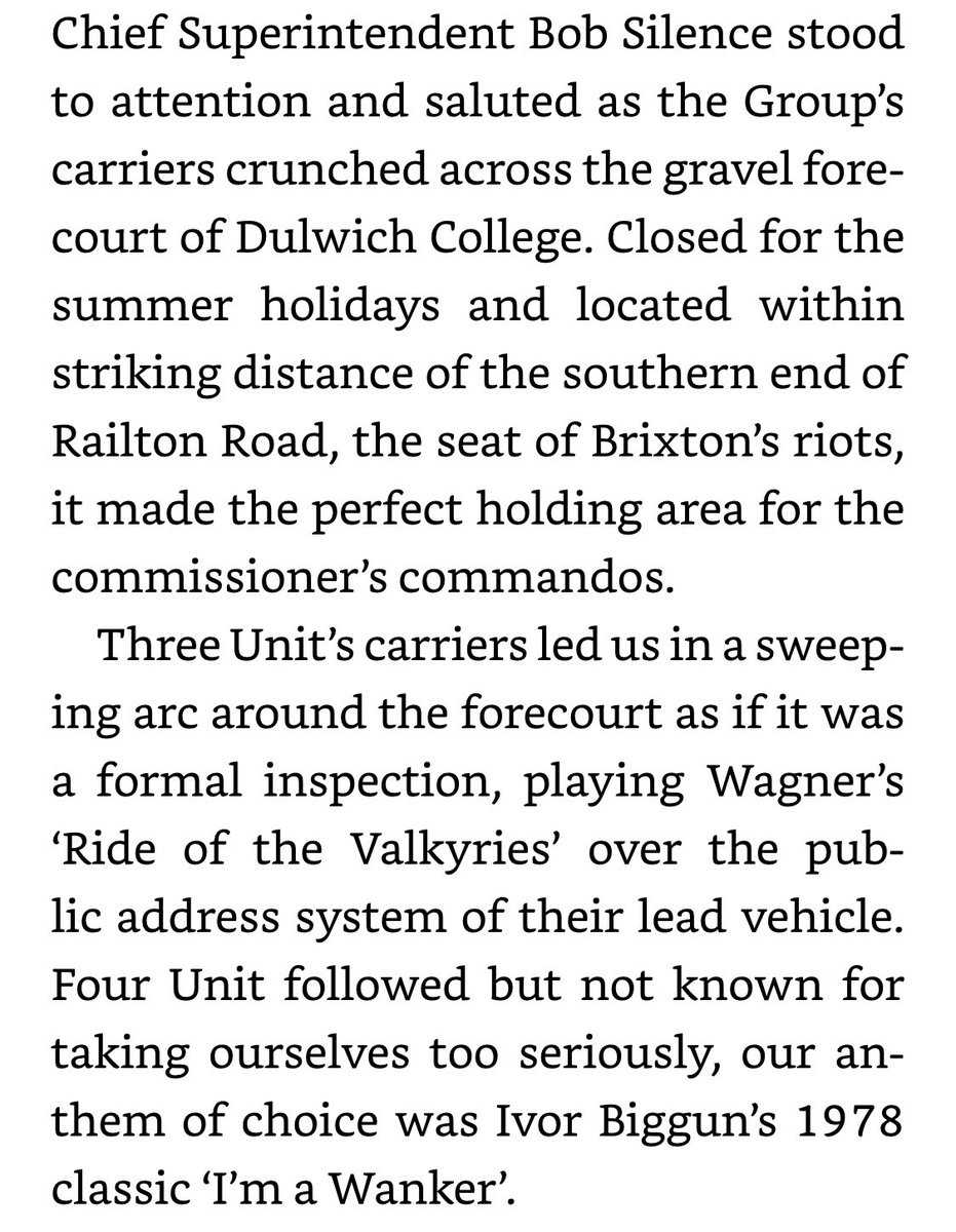 finding out that during the Brixton Riots the SPG staged in the car park of Dulwich College is the least surprised I have ever been