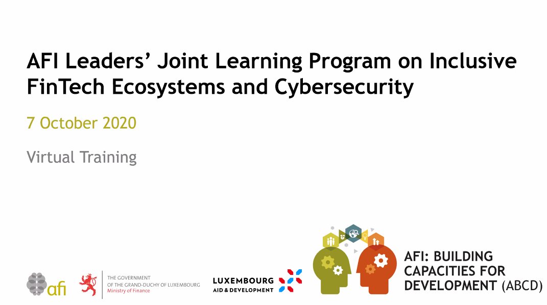 NewsAFI's tweet photo. Join us for live tweets on insights from day 2 of #afiLeaders JLP on Inclusive #Fintech Ecosystems &amp; #Cybersecurity starting in just a few minutes!

#financialinclusion #afiLUX #afiEUROPE #GlobalGoals #SDGs https://t.co/HCh3r2QkCl