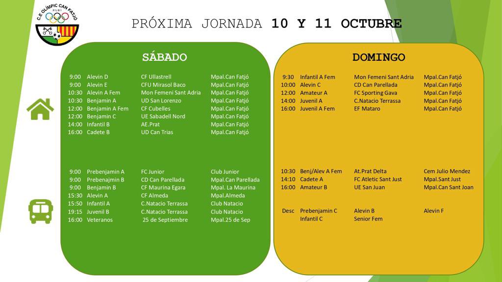 Así quedan los partidos para este fin de semana. Recordad respetar las medidas de seguridad que tenga implementadas cada instalación.🔰⚽️😷. #laexcusaeselfutbol #rubicity