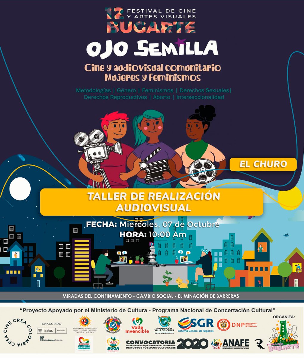 OjoSemilla's tweet photo. !AGENDA.! Hoy mucho cine!
10:00 Taller de Cine comunitario 
14:00 muestra y conversatorio de las películas realizadas en Caimito y el valle del chota 
En: El Festival de Cine y Artes Visuales Bugarte.
18:00 conversatorio y muestra en la jornada plato fuerte 
En: @ojoalsancocho https://t.co/PGoHICRfZy