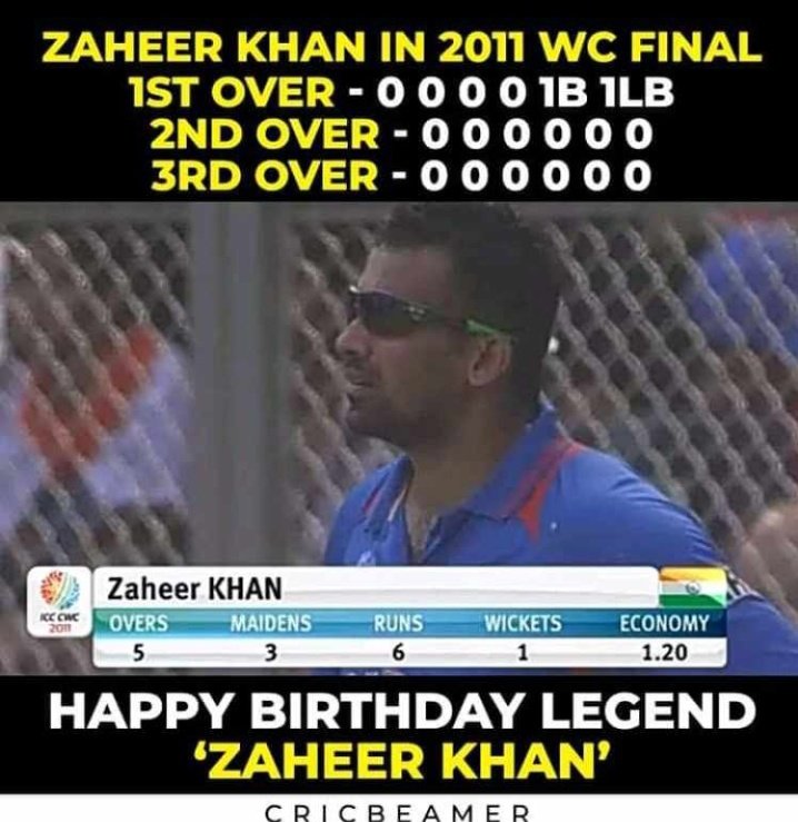 Happy Birthday Bowling Badshaha Zaheer Khan Sir  May God Bless You  Have a great year ahead  