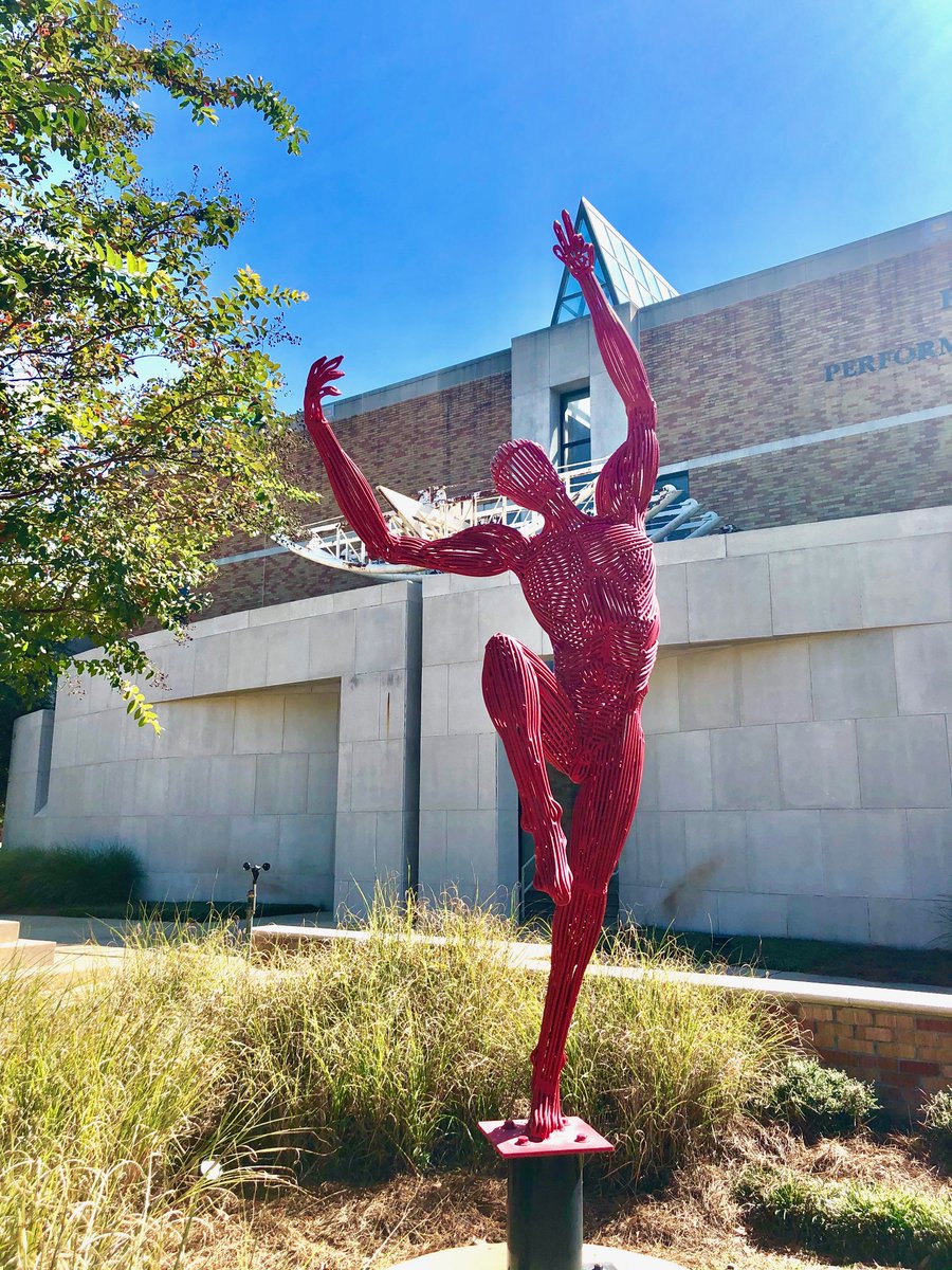 'Leap' in to Wednesday! Have you checked out the Mathews-Sanders Sculpture Garden in front of the @BolognaPAC? It's the perfect place to spend some time outdoors while experiencing the arts! Grab a brochure from inside that tells all about the artists and pieces. @visitms
