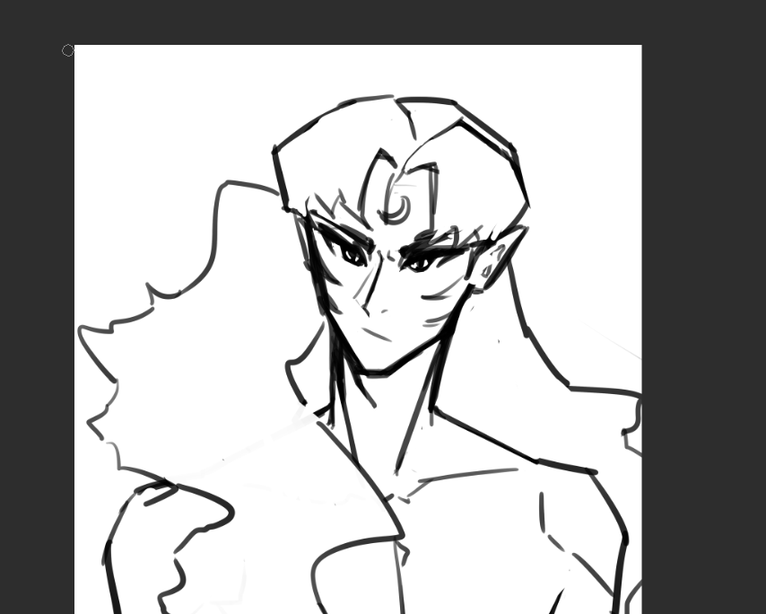 my 743rd time drawing sesshomaru. i keep losing the files #WIP