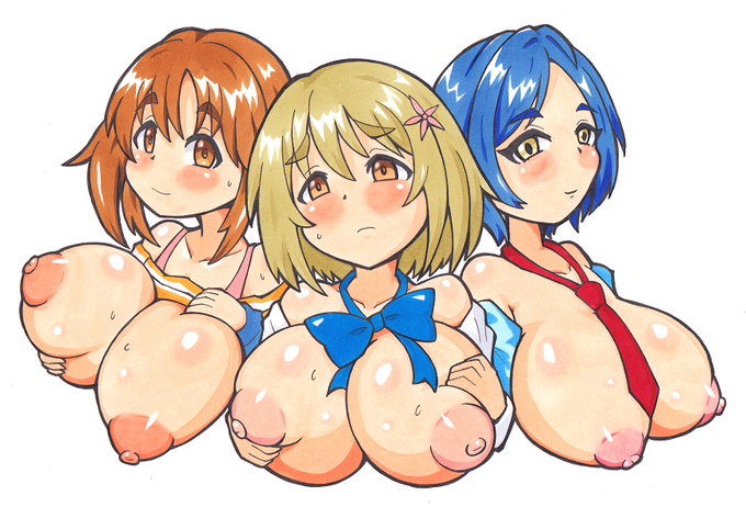 三村かな子、十時愛梨、速水奏のエッチ絵です
完全に自分得ととかなかなセット 