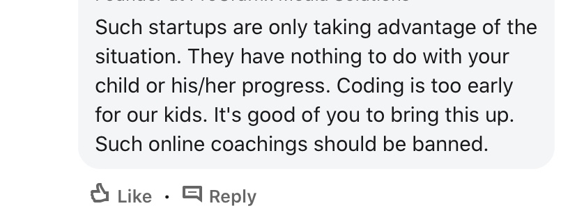 People are trying to apply rules & norms of semi-regulated private schools onto edtech services. Notice the calls for:- govt licensing- "banning such online coachings"- "changing the school if the teacher & friends are not helping"