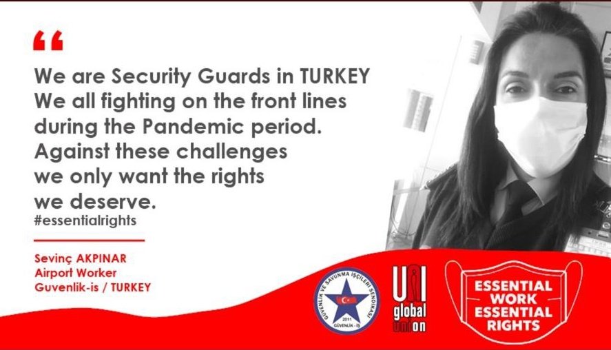 During the pandemic:
They Protected Us At Our Door,
They protected us from the virus so that it would not infect us,
They ensured the continuation of social life,
They secured our lives.

On World Decent Work Day, We #EssentialRights  for Essential Workers.
#WDDW20
<a href="/CHoffmanUNI/">Christy Hoffman</a>