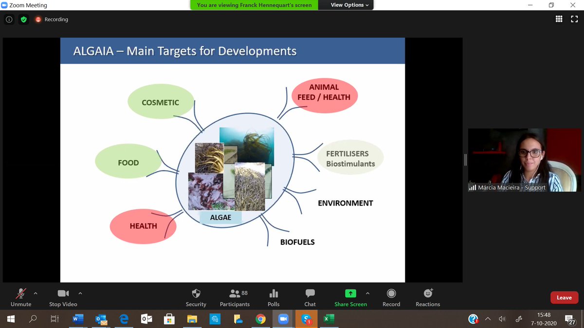 EABA_Algae's tweet image. And to finish the `Production Perspective for Seaweed` at @EABA_Algae #Algae #Biofertilizers &amp;amp; #Biostimulants webinar: Franck Hennequart #Algaia `Algaia biorefinery based Biostimulants`.  
@Buildingonevent #microalgae #macroalgae #technology #regulation #implemention #prospects