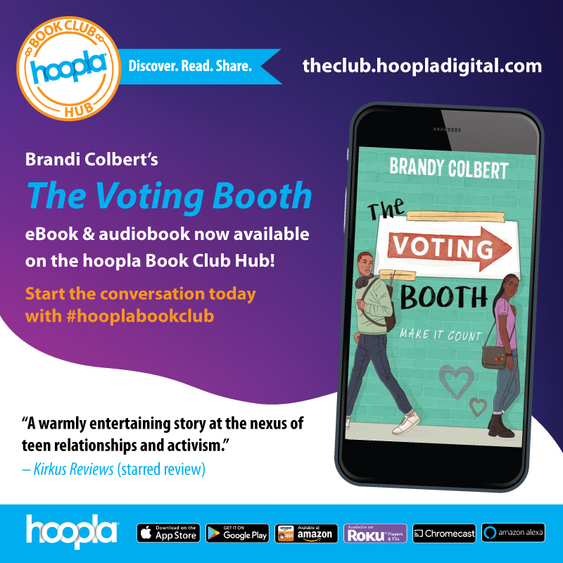 It's #YAWEDNESDAY and we want to celebrate THE VOTING BOOTH by @brandycolbert and narrated by @RobinRayEller and @CaryHite! ☑️

Join the conversation with #hoopladigital listen to THE VOTING BOOTH on #audiobook now! 🎧 theclub.hoopladigital.com