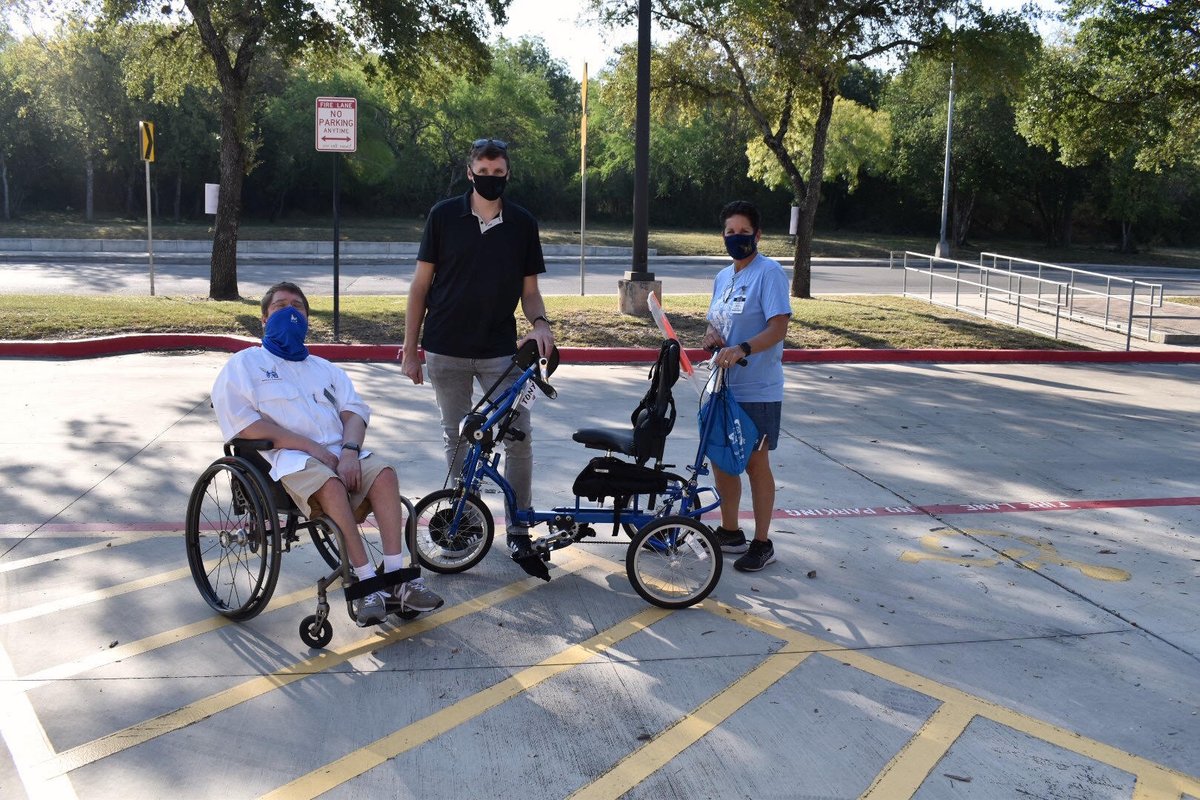 NISDAdaptedPE's tweet photo. THANK YOU to the Believe It Foundation who dropped off an Adapted bike for our amazing NISD students!! Many more on the way!! #BelieveItFoundation #NISDSpedEd https://t.co/CR0UuEd6oV