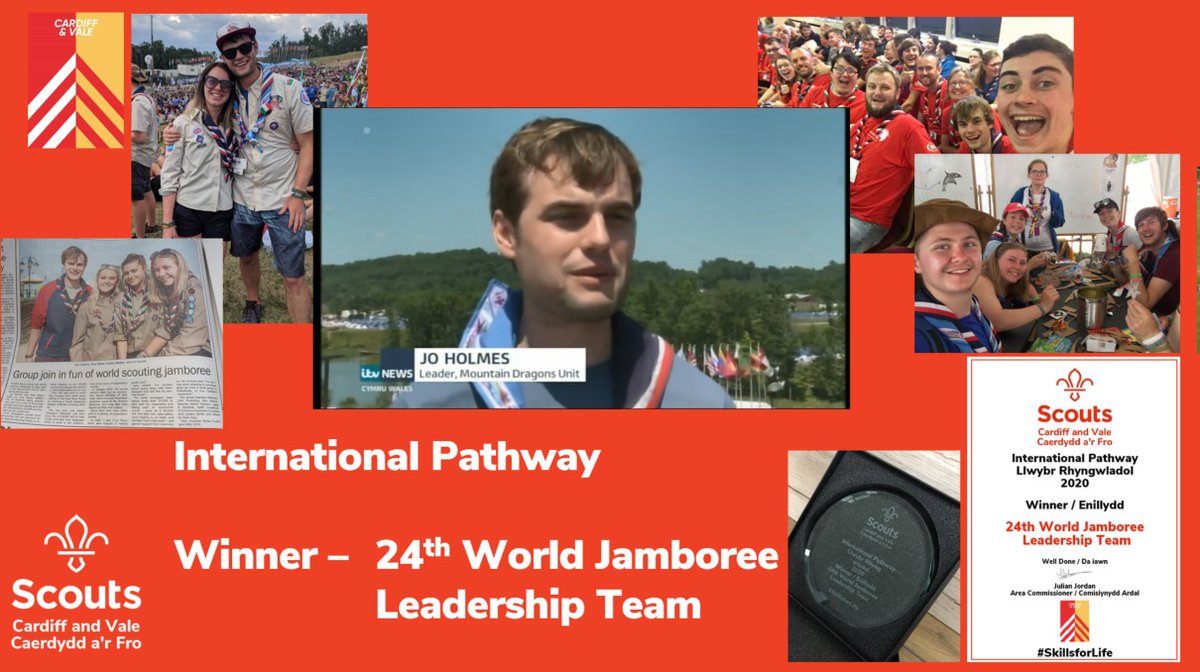 CardiffValeArea's tweet image. Congratulations to the 24th World Jamboree Leadership team for gaining the International Pathway Award 2020. Also well done to Emily Church for being highly commended for her work.

#iScout #iScoutCymru #SkillsForLife #CAVAwards