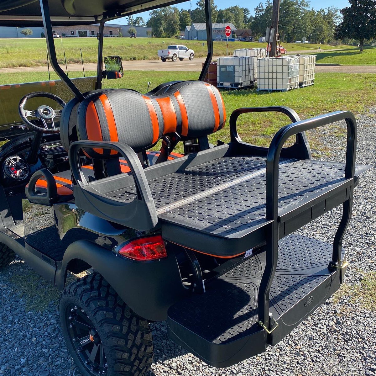 SportzSouthern's tweet photo. Oklahoma State University Edition Phantom Club Car Precedent 48V Electric Lifted Custom Golf Cart https://t.co/kGuygcO9Bg
