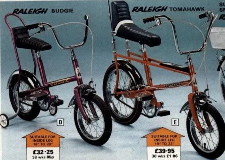 Junior Chopper options were available: the Budgie and the Tomahawk let you slowly build up your confidence, along with your bruises, blisters and minor fractures.