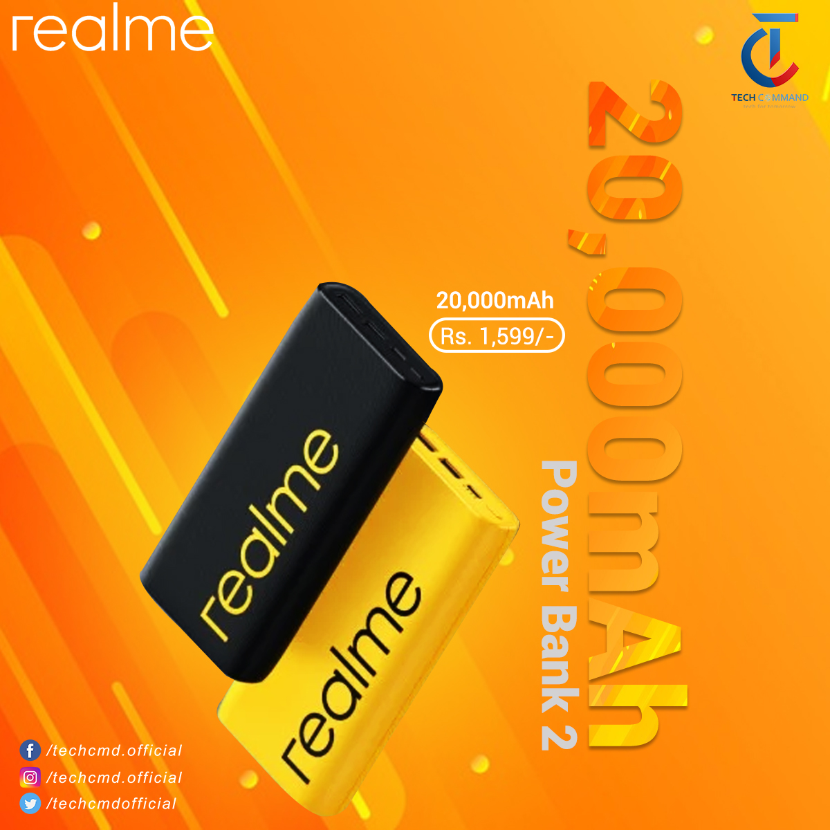 techcmdofficial's tweet image. OMG! Realme 20000mAh Power Bank?
Know more : bit.ly/3lnCsTY

| Join |
YouTube (Coming Soon) : bit.ly/35UoILM
Facebook Page : bit.ly/3cuOIPm
Instagram : bit.ly/2Gbavz9

#technews #realme #techcmd #realmeprice #realmepowerbank #realmeupdate