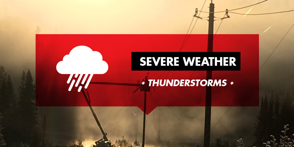Hydro One On Twitter Storm Warning Strong Winds Are Moving Across The Province And Thunderstorms Are Expected In Central And Eastern On Later Today Our Crews Are Always Ready To Go And