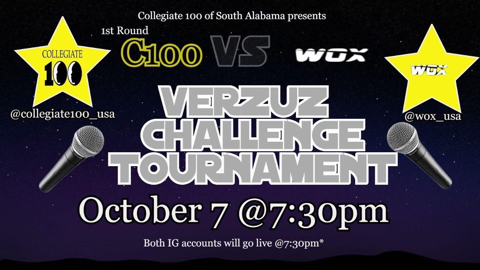 Y’all tune in tonight for the first match up in the OMSA Interactive Versus Challenge Tournament featuring <a href="/C100_USA/">IG:collegiate100_usa</a> &amp; <a href="/USA_WOX/">Women of Excellence </a> 🚨 Genres will be Rap/ Hip Hop, Praise and Worship, &amp; Old School R&amp;B.