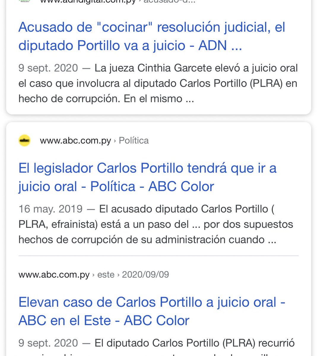 aisman6's tweet photo. Elijan un nombre de los 47 diputados que votaron a favor de la sanción a Celeste Amarilla y coloquen su nombre más corrupción en google.
Yo elegí Carlos Portillo @Cportillo_v corrupto https://t.co/V7z8fiIXld