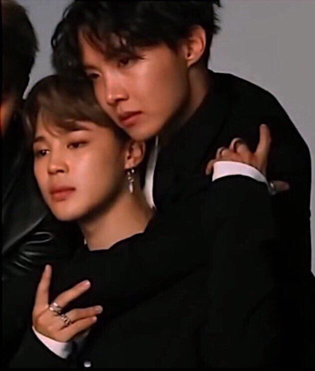 Jimin & hobi  just adore their bond. It’s so warm and close and familiar. They’re very similar and adorable. Two suns.