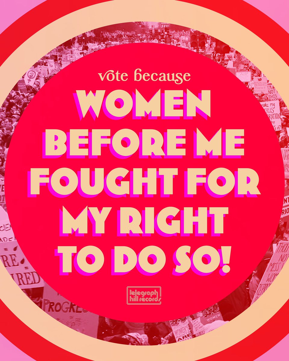 tghrecords's tweet photo. Why We Vote Wednesday
~
Vote because women before me fought for my right to do so!
🖼 @madisonvanhalen .
•
•
#whywevotewednesday #whywevote #vote #vote2020 #rockthevote #votevotevote #voterregistration #womensupportingwomen #womenvote #myrighttovote #votedotorg https://t.co/tLbSps2EYD