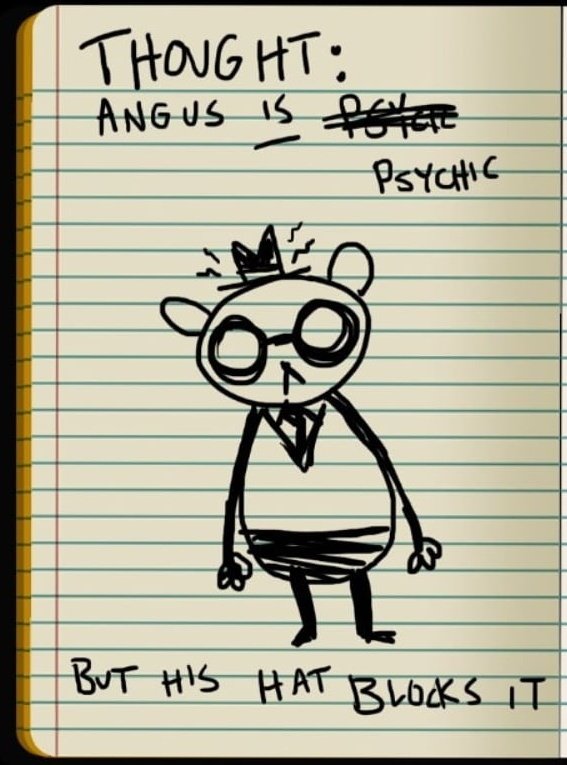  #Maetober2020 day 7: Psychic"Thought: Angus is psychic but his hat blocks it"  #nitw  #nightinthewoods  #drawtober  #drawtober2020  #artober  #Artober2020  #inktober2020  #Inktober