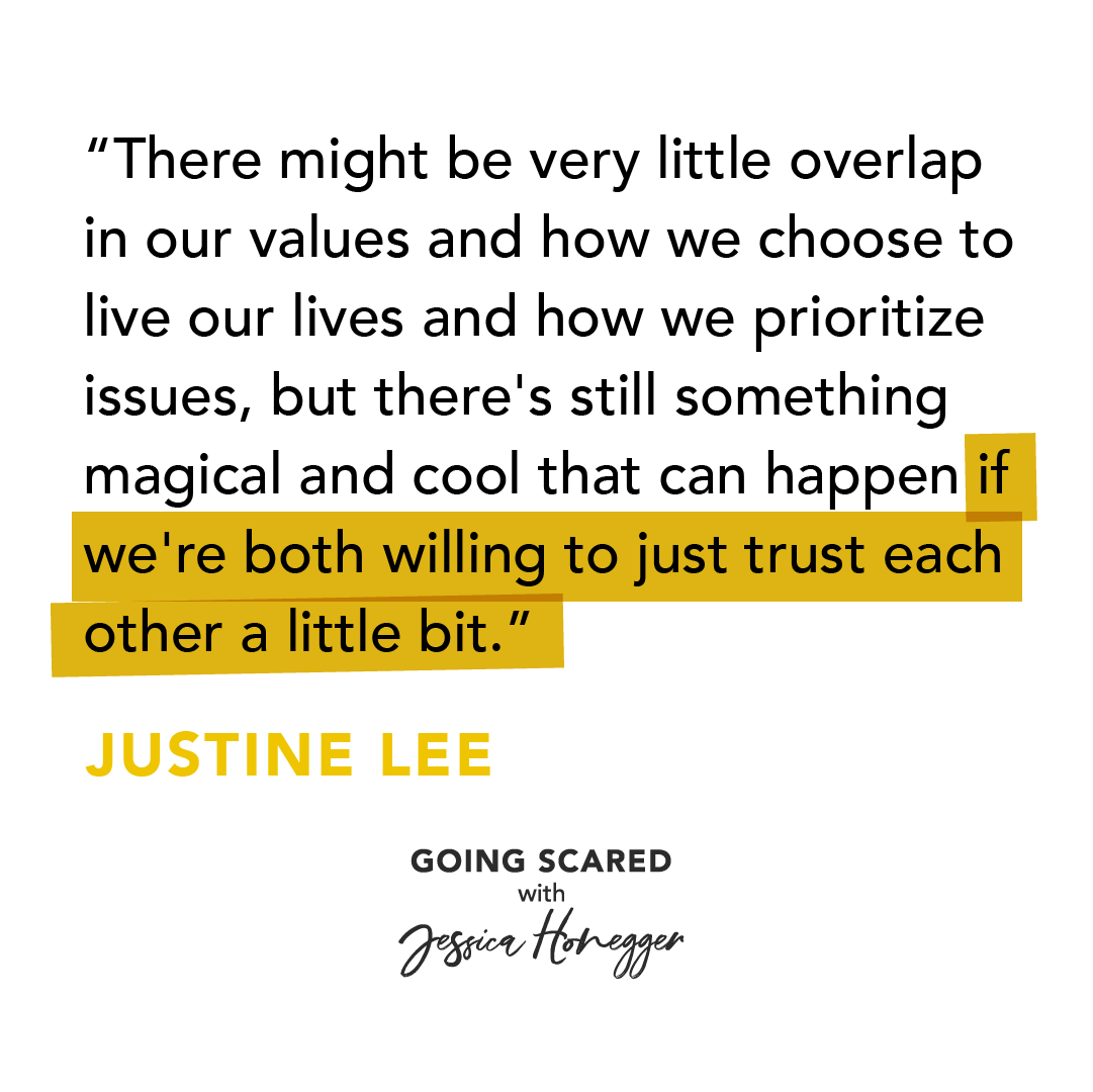 justineraelee's tweet photo. Had a lovely time chatting with @jessicahonegger about MADA and politics at the dinner table for #GoingScaredPodcast. Listen: https://t.co/NnumUr8lOC https://t.co/RQmK3V1w6C