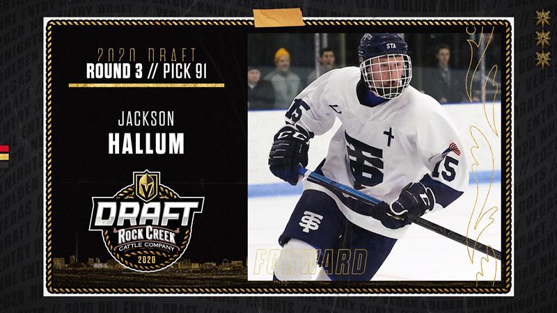 We have selected forward Jackson Hallum with the 91st overall pick!!!

#VegasBorn | #NHLDraft
