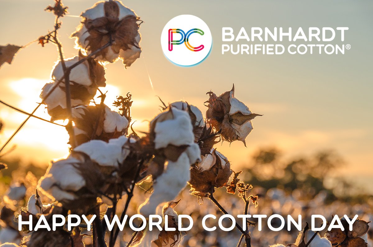 BarnhardtCotton's tweet photo. Today is the 2nd annual World Cotton Day, a recognition of the importance of cotton as a global crop grown in over 75 countries across five continents highlighting its central role in the development and stability of economies worldwide. #WorldCottonday 
https://t.co/N2AQ5sko94 https://t.co/zfhNUaIGwH