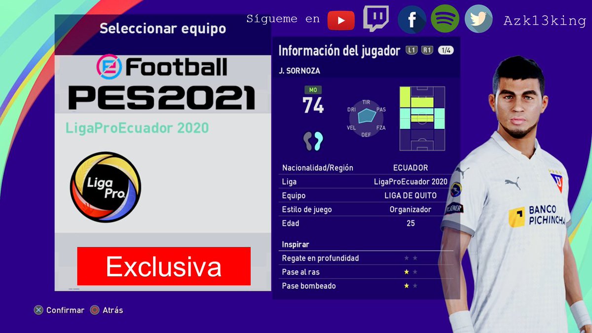 AZKeFootball's tweet photo. Option File PES 2021 PS4-PC Serie A de Ecuador "LigaPro Ecuador" Tutorial Instalación !!!🚨👇🏻👇🏻
https://t.co/W5Rpbjwuas
https://t.co/W5Rpbjwuas
https://t.co/W5Rpbjwuas
#PES2021 #eFootballPES2021 #OptionFilePES2021 #OptionFilePES #PatchPES2021 https://t.co/n86woT3RIR