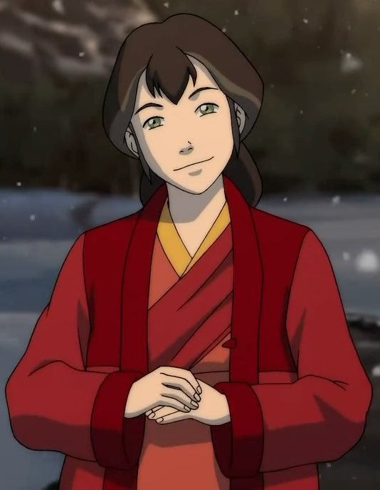 REASONING: Pema is, above all, a very kind, loyal, patient & dedicated woman. she’s tolerant, diligent and quite fair. she dedicated herself entirely to the Air Nation & protects her children & others to the best of her ability.