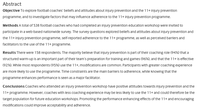 What might influence a coaches interest in injury prevention? Check out this paper from our <a href="/AxisSportsMed/">Axis Sports Medicine</a> #FMCE featuring work from <a href="/NZ_Football/">New Zealand Football 🇳🇿</a> <a href="/DrMarkFulcher/">Mark Fulcher</a> <a href="/fit4football_nz/">Fit4Football_NZ</a> and published in the <a href="/BMJOpenSEM/">BMJ Open Sport & Exercise Medicine</a> to learn more. #FIFADiploma #FootballNetwork
ow.ly/iMEE50BKwbC