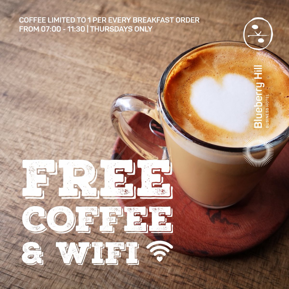_BlueberryHill's tweet photo. #Free #Coffee ☕️ &amp; #WiFi 📡 with every #breakfast 🥓🍳order. Only on Thursday's. Breakfast 07:00 - 11:30 😎https://t.co/usvf6cIMQ2 https://t.co/SMpCCq3qAd