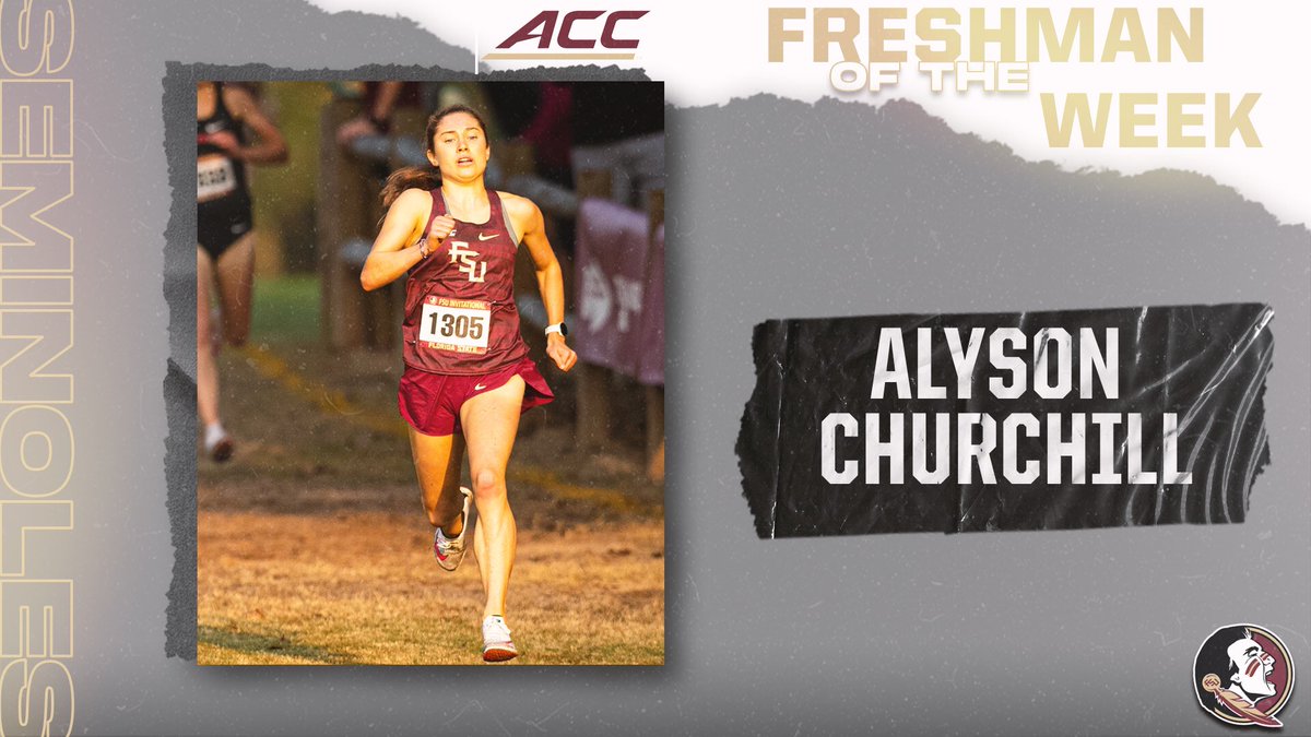 FSU_Track's tweet photo. Best time ✔️
Fastest freshman in the field ✔️
Helped the Noles win 🏆 at the FSU XC Invite ✔️

Alyson Churchill is the @ACCTrackField Women’s XC Freshman of the Week!!! https://t.co/L9ZSeDaNiw