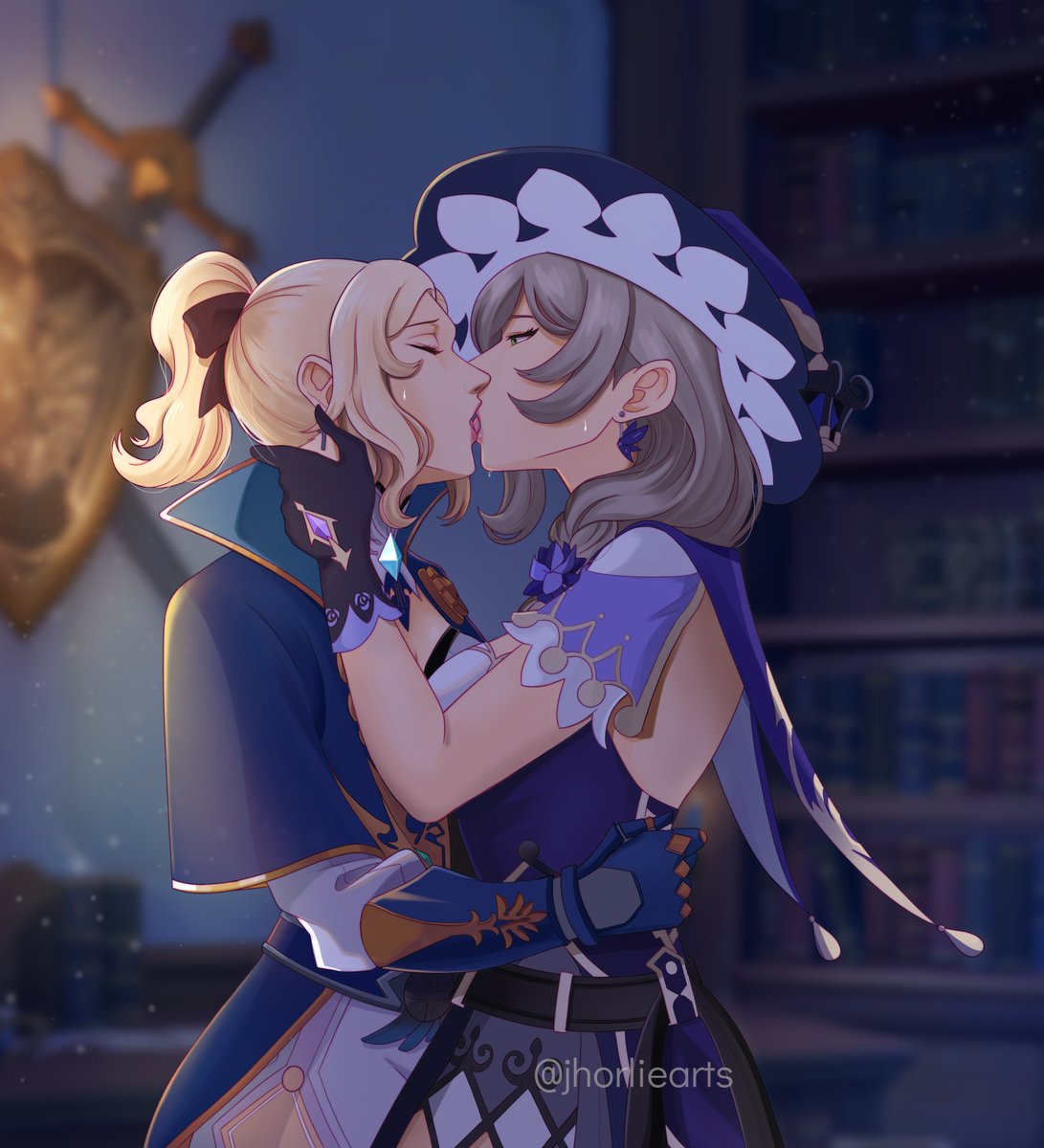 jhorlie🌸⚡ on X: Don't forget to knock when entering the restricted  section Okay? 😉 #GenshinImpact #原神 #Jean #Lisa I made this version along  with the first one I posted. Was hesitant if
