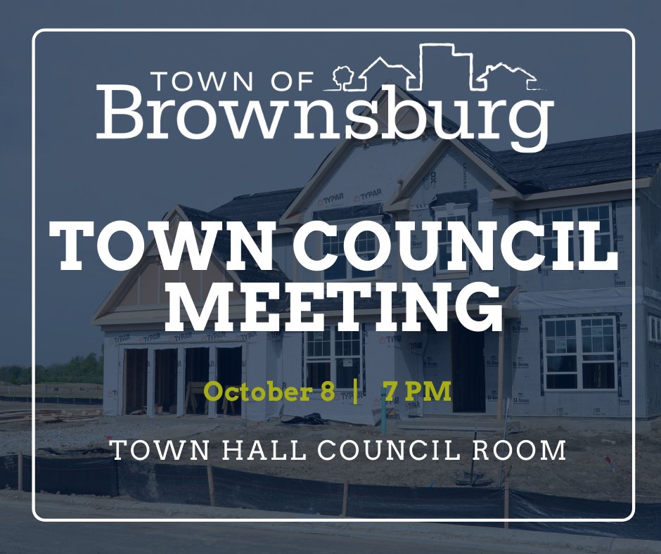 Town Council Meeting on Thursday, October 8 at 7 PM in the Town Hall Council Room.