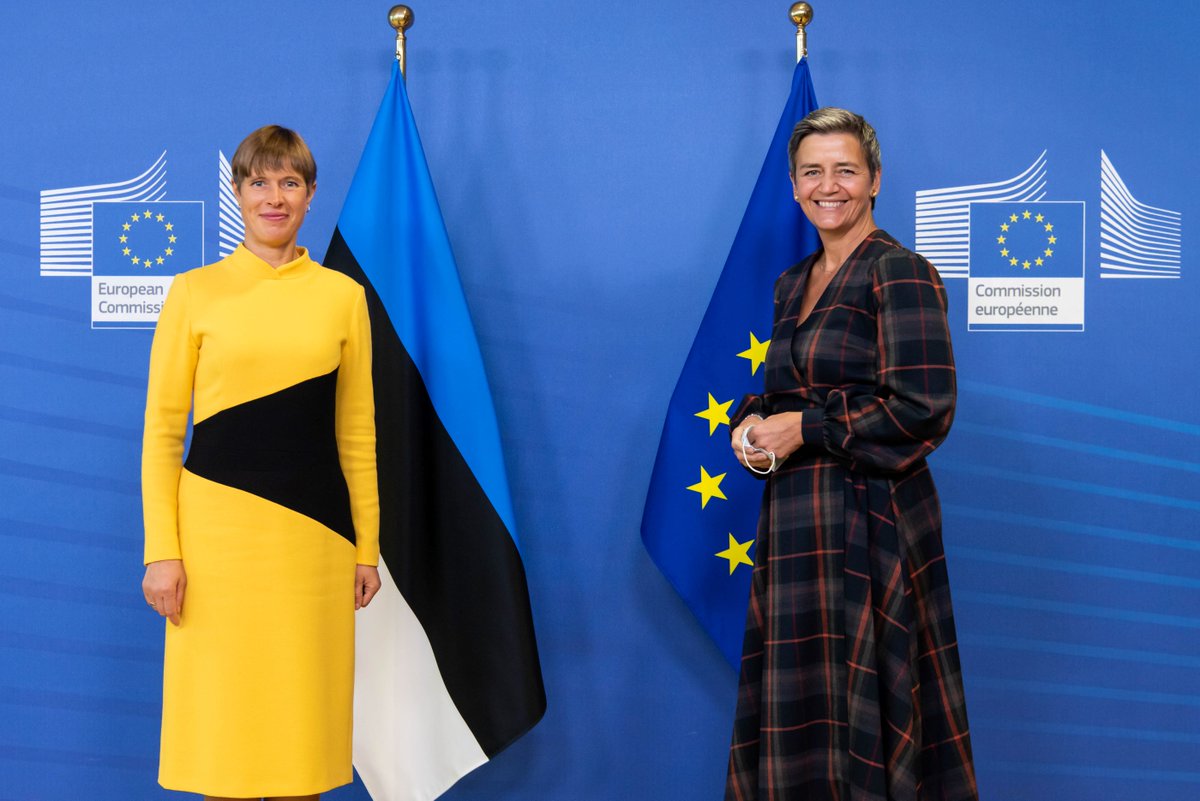 Discussed with @EU_Commission VP @vestager how fit EU is for a #Digital era. Moving towards new eID regulation is a great achievement! Talked also about Digital Single Market and #AI regulations, progress in #ThreeSeas and introduced our plan to launch #SmartConnectivity concept.